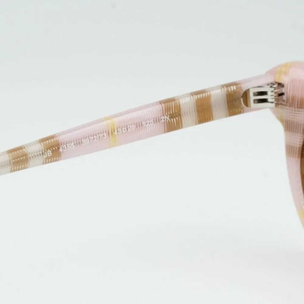 NEW Burberry JB4355 KIDS 397273 Check Pink Bronze  Round Unisex Sunglasses